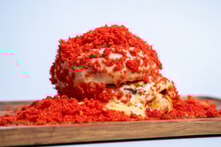 Flaming Hot Cheetos Burger