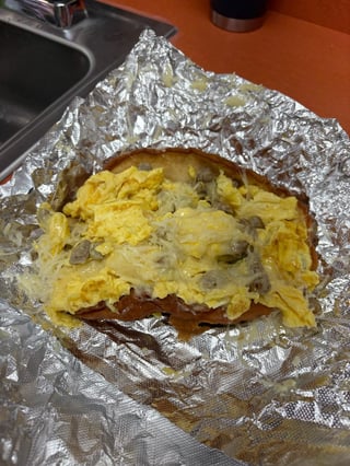 Donut Taco: Sausage, Egg, & Cheese