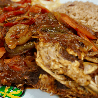 Brown Stew Fish Dinner