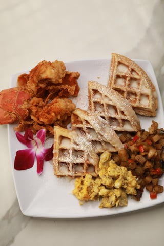 Fried Lobster & Waffle Platter