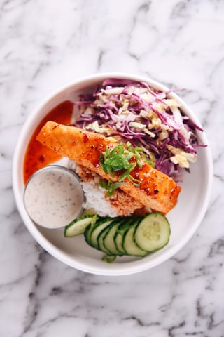 Hot Honey Salmon Bowl