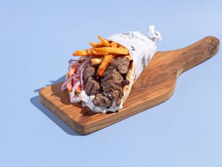 Grilled Lamb Souvlaki Gyro