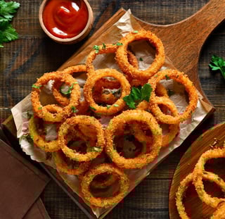 Onion Rings 7pc With Marinara Sauce