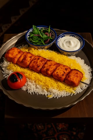 Tandoori Chicken Kabob (کباب مرغ تندوری)