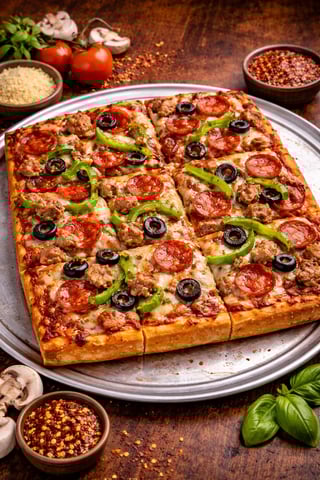 Sicilian Square Build Your Own (4) Toppings Pizza