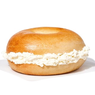 mini bagel with spread