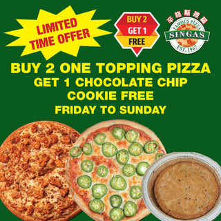 Buy 2 Get 1 cookie free