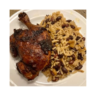 1/4 Chicken + Rice and Beans Mix 