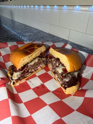 Double House Style SmashBurger with Godshall's Beef Bacon