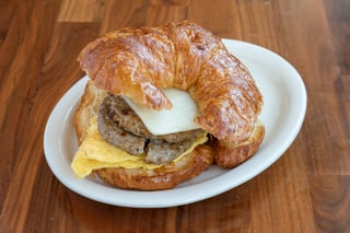 Turkey Sausage, Eggs & Jack Sandwich