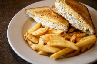 CHICKEN SALAD MELT ON RYE