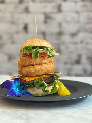 Bacon Onion Ring Burger