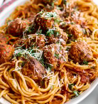 Spaghetti with Meatballs or Italian Sausage
