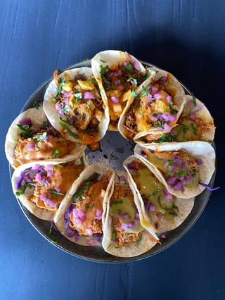 10 Classic Taco Platter Plus Rice & Beans