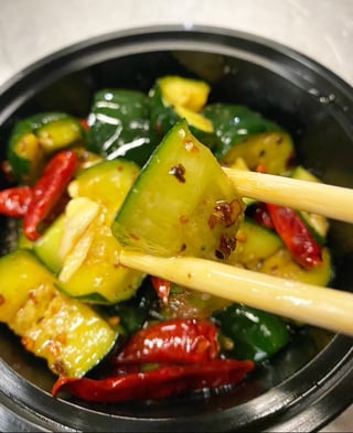 Smashed Chili Cucumbers