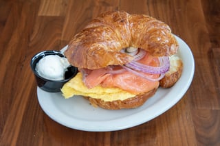 Smoked Salmon & Eggs Sandwich