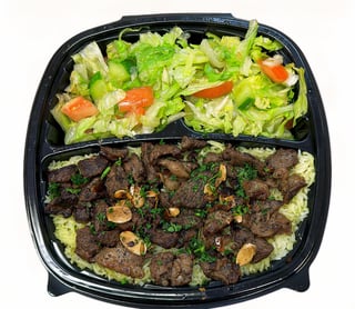 Grilled Lamb on Rice & Salad+Soda