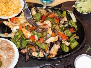 Steak, Shrimp, and Chicken Fajitas