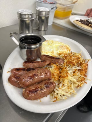 Chicken apple sausage & Eggs