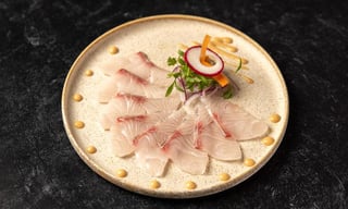 Kanpachi Sashimi with Miso Sauce