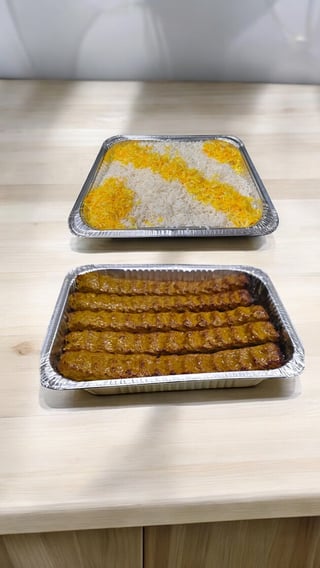 Beef Kobideh Kabob Tray