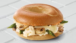 Asparagus Mushroom Swiss Bagel Thin