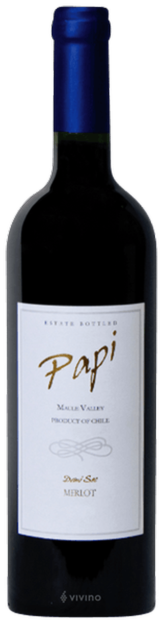 Papi Merlot Demi-Sec - Red Wine from Chile - 750ml Bottle