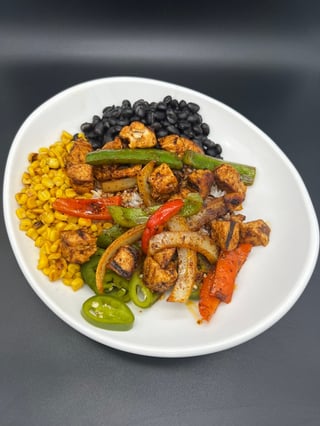 Fajita Chicken and Rice Bowl