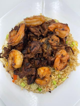 BBQ pork and Shrimp Fried Rice