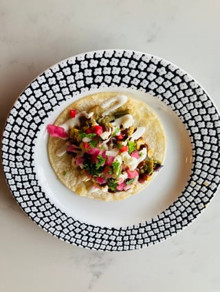 Poblano and Corn Taco