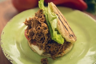 Arepa Mechada/ShreddedBeef,Cheese&Vegg