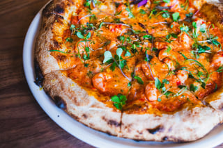 Spicy Shrimp Pizza