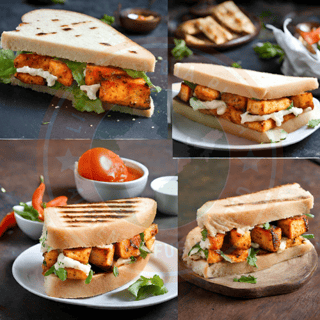 Twisted Tikka sandwich (Paneer)