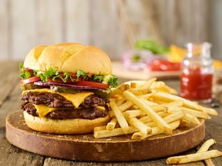1/3rd Pound Cheeseburger with Crinkle Fries