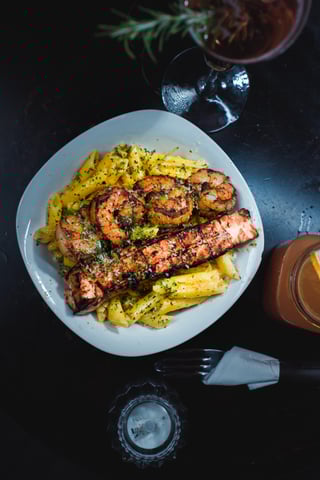 Salmon & Shrimp Rasta Pasta