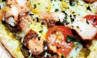 Grilled Chicken Pesto Pizza