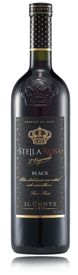 Stella Rosa Black Semi-Sweet Red Wine - from Italy - 750ml Bottle