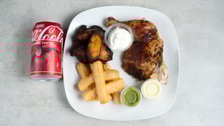1/4 Chicken  Yuca & Plantains +12oz coke