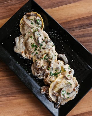 Mushroom ravioli