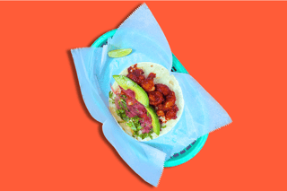 Korean Fried Cauliflower Taco