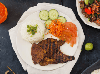 Grilled Pork Chop With Rice