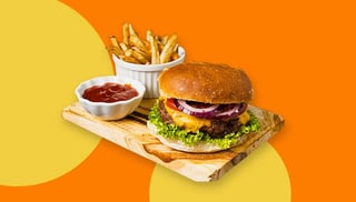 Dominican Burger w/ fries 