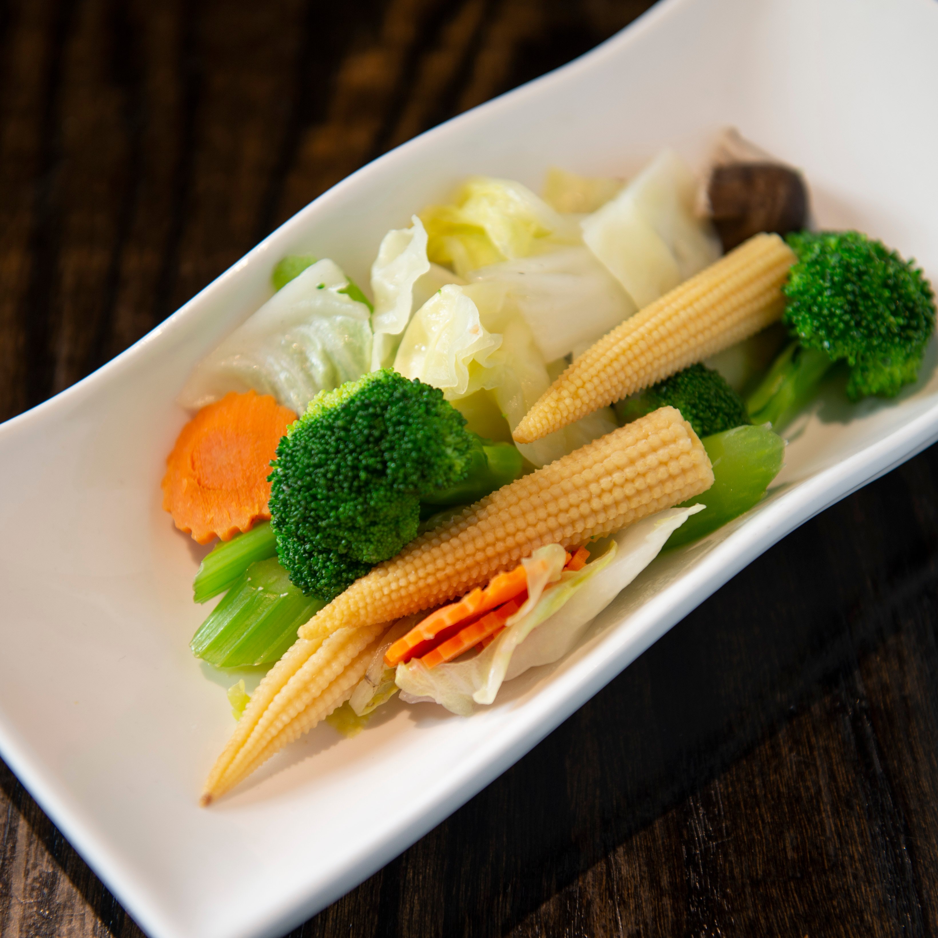 Steamed Vegetables.
