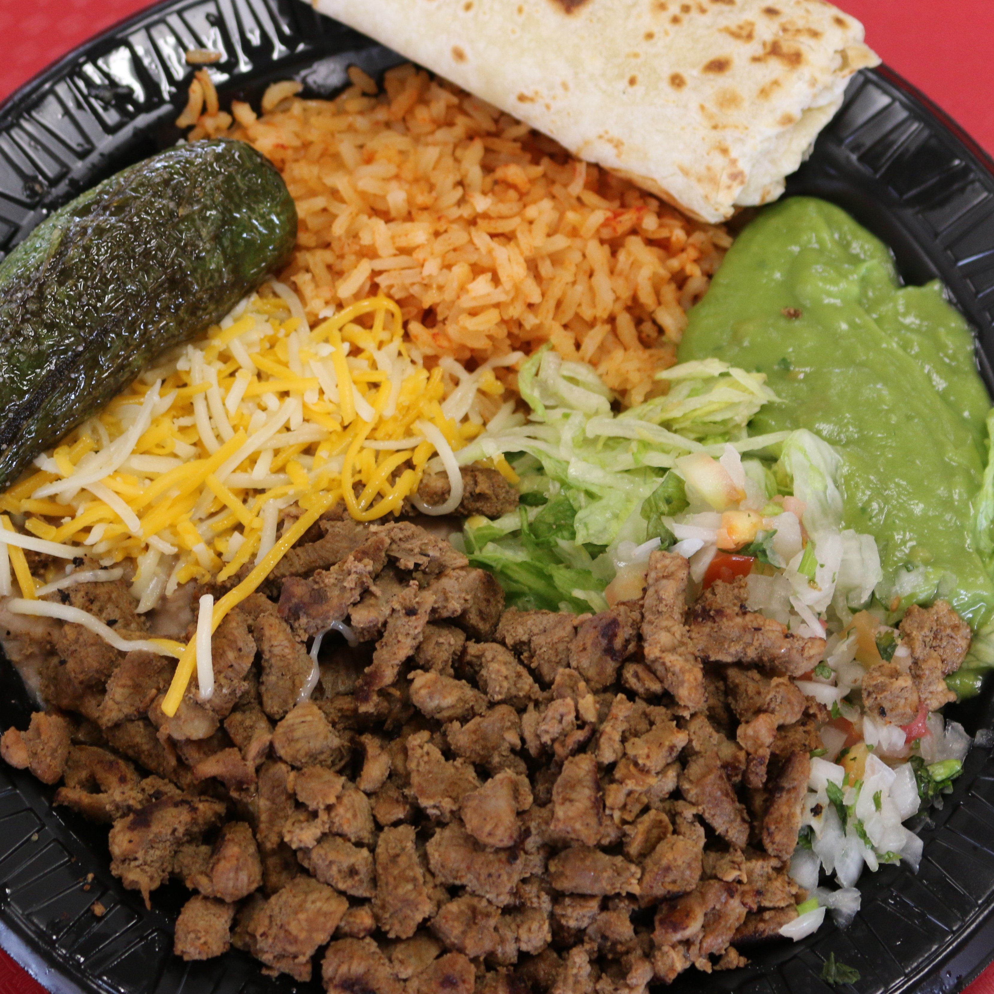 #10 Carne Asada Plate Combo.