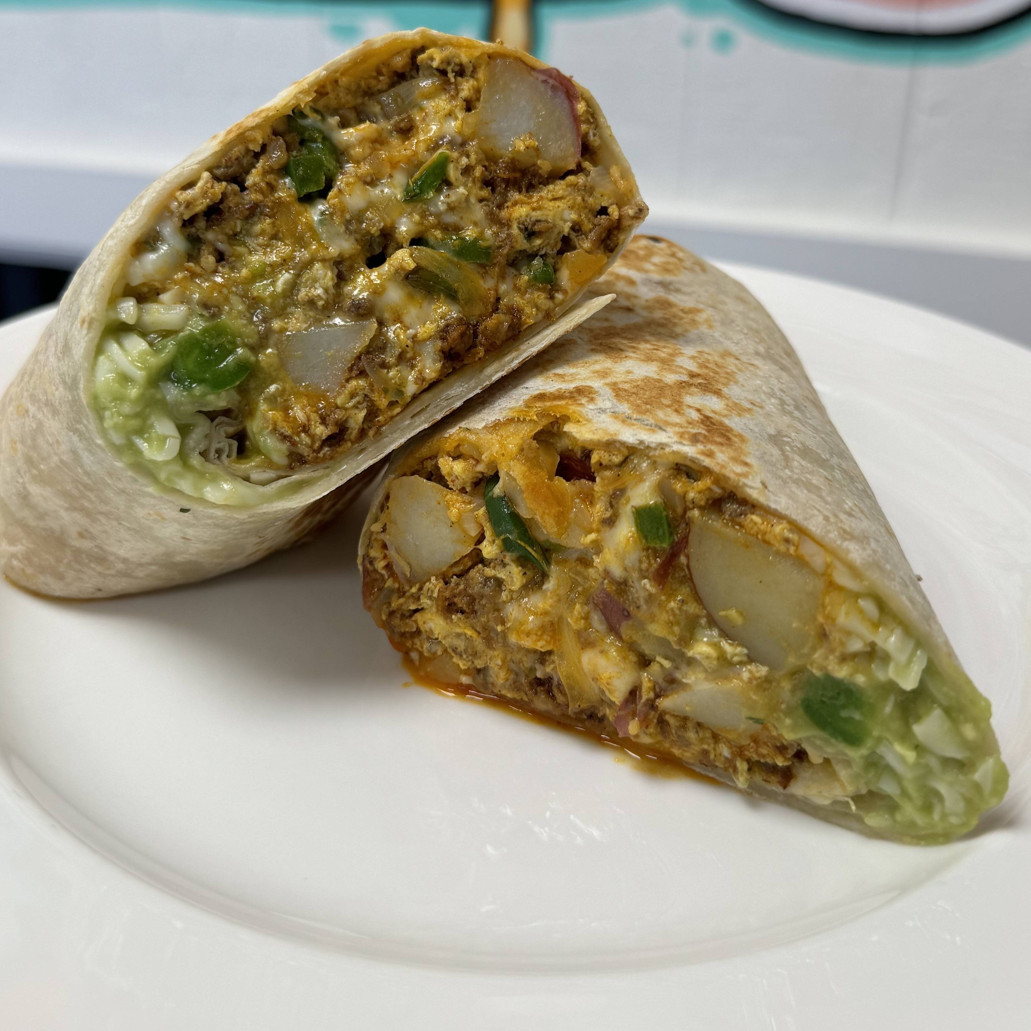 Chorizo Breakfast Burrito.