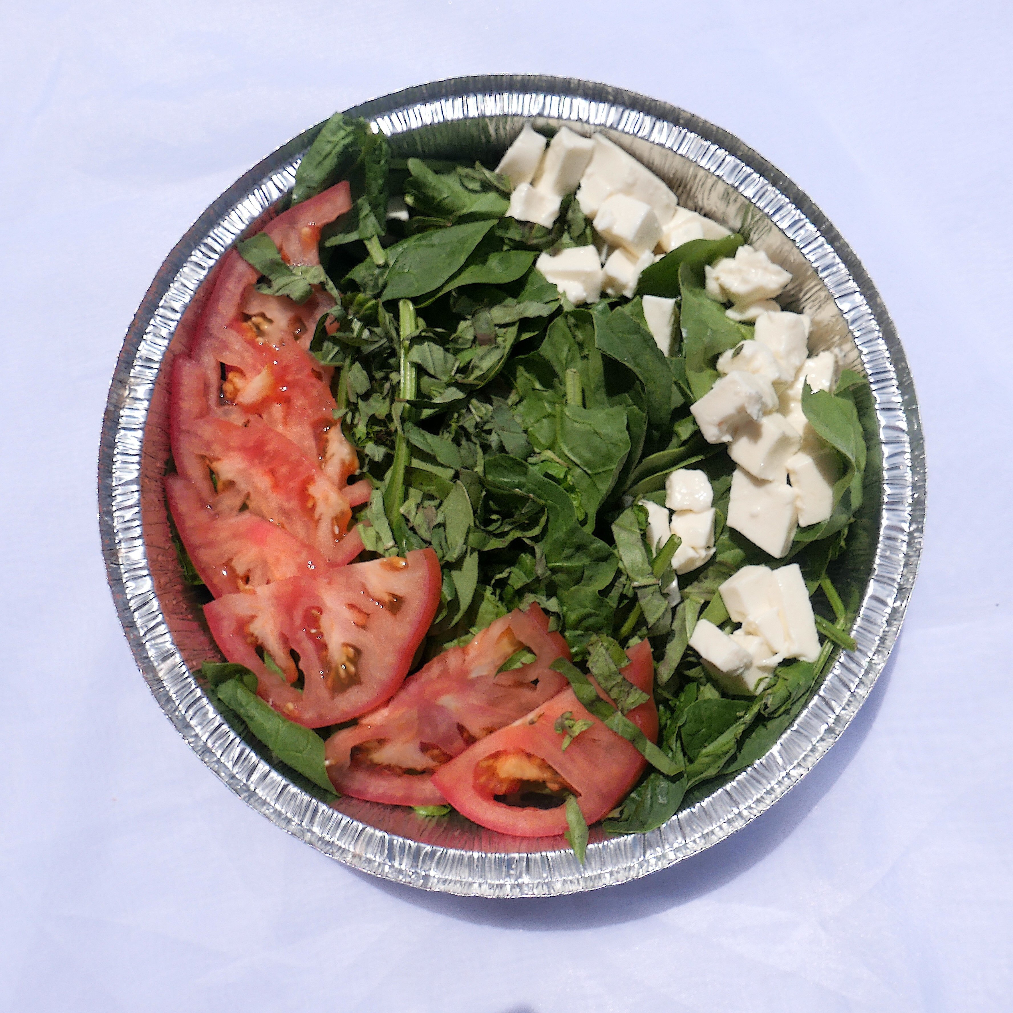 Large Spinach Caprese Salad.