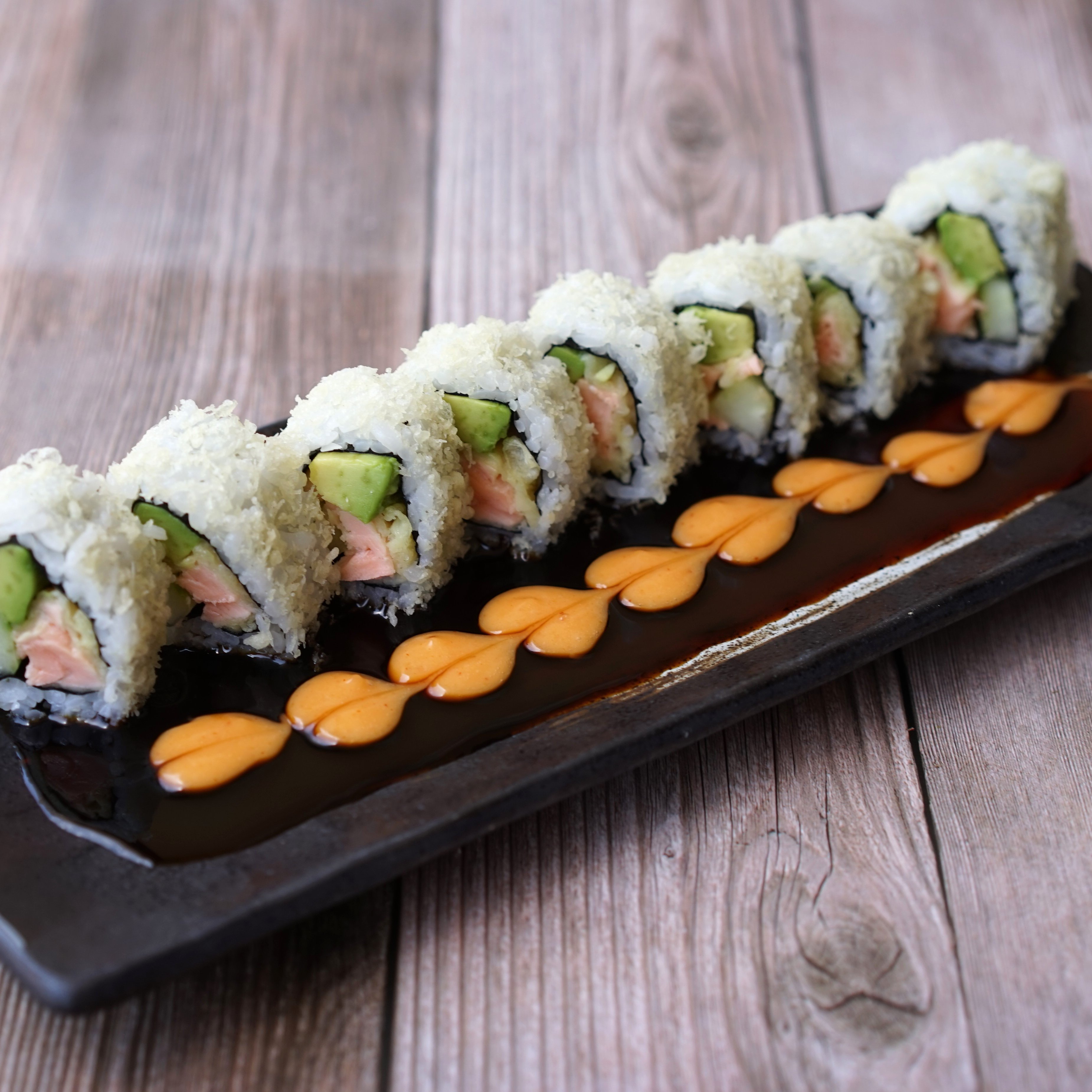 Salmon Tempura Roll.