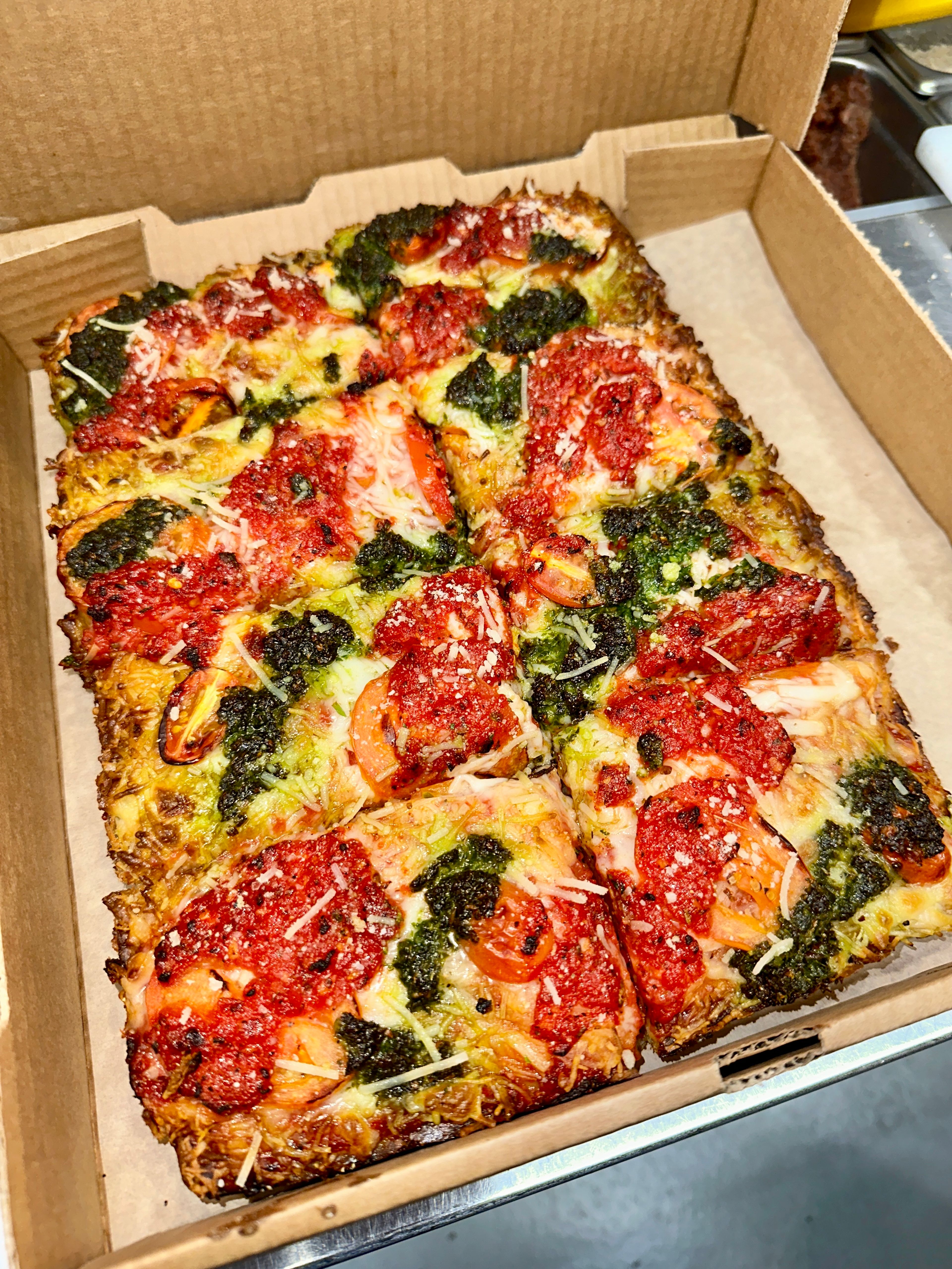 Deep Dish Margherita.