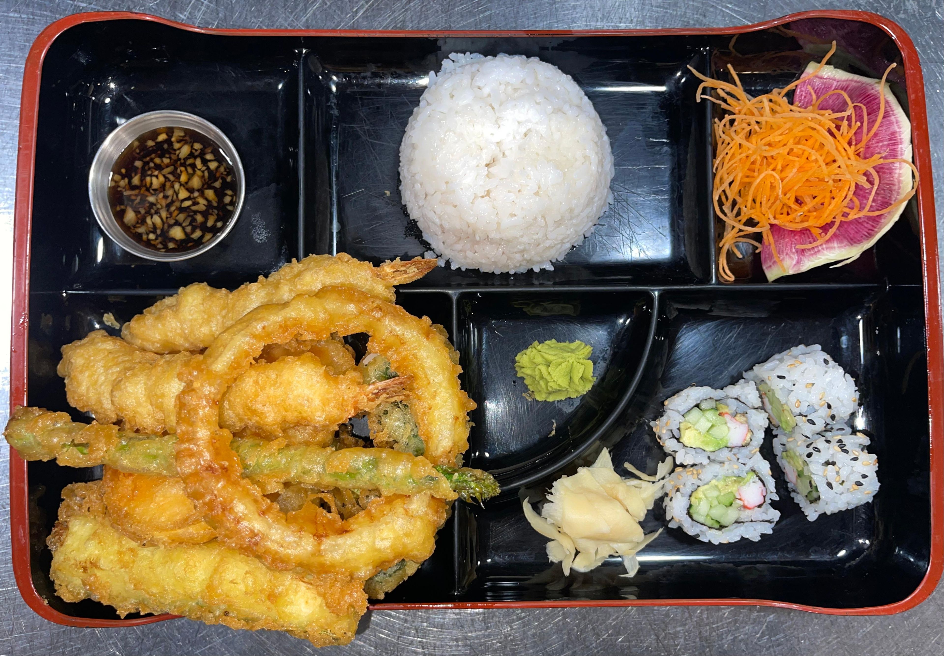 Shrimp & Veggie Temp Bento.