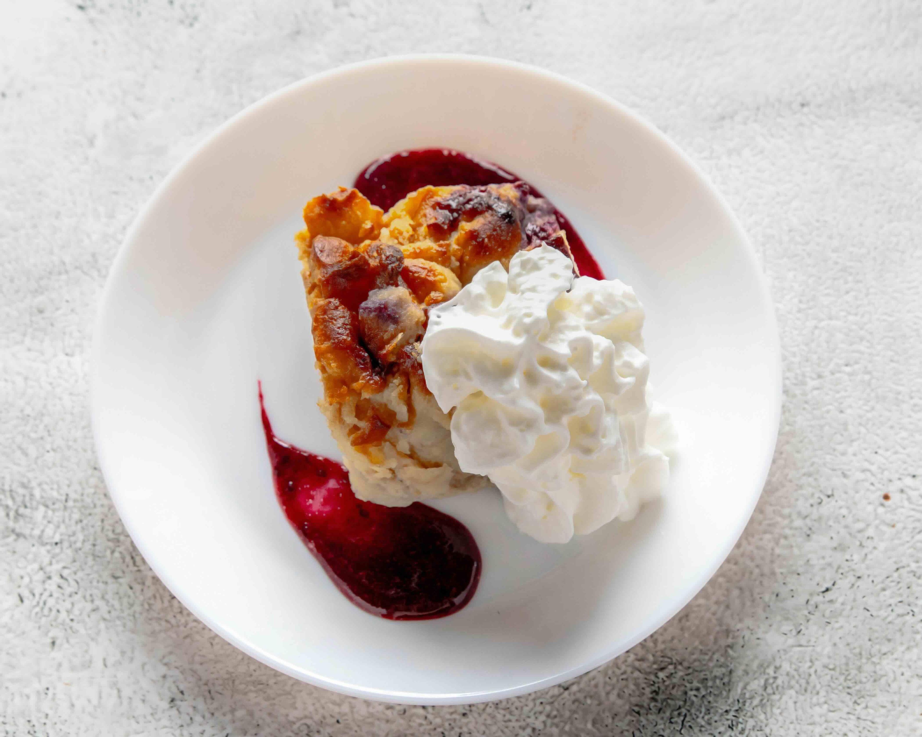 Belgian Waffle Bread Pudding.